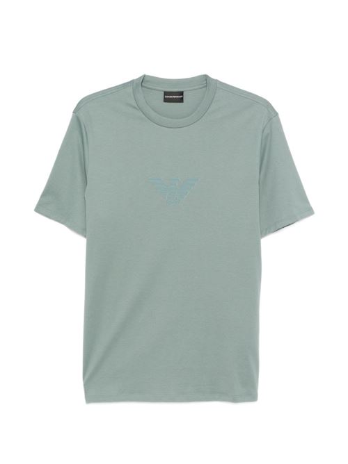 T-shirt uomo Emporio Armani salvia con logo EMPORIO ARMANI | EM004583AF13669M9112